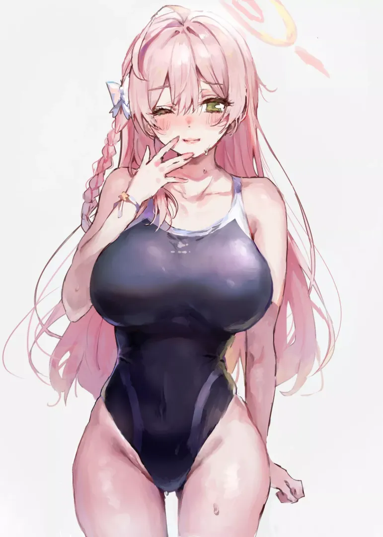Checkout her swimsuit