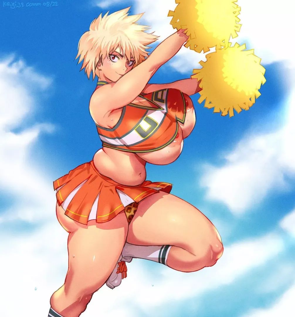 Cheerleader Mitsuki shakes her jiggly body (Keigi) [My Hero Academia]