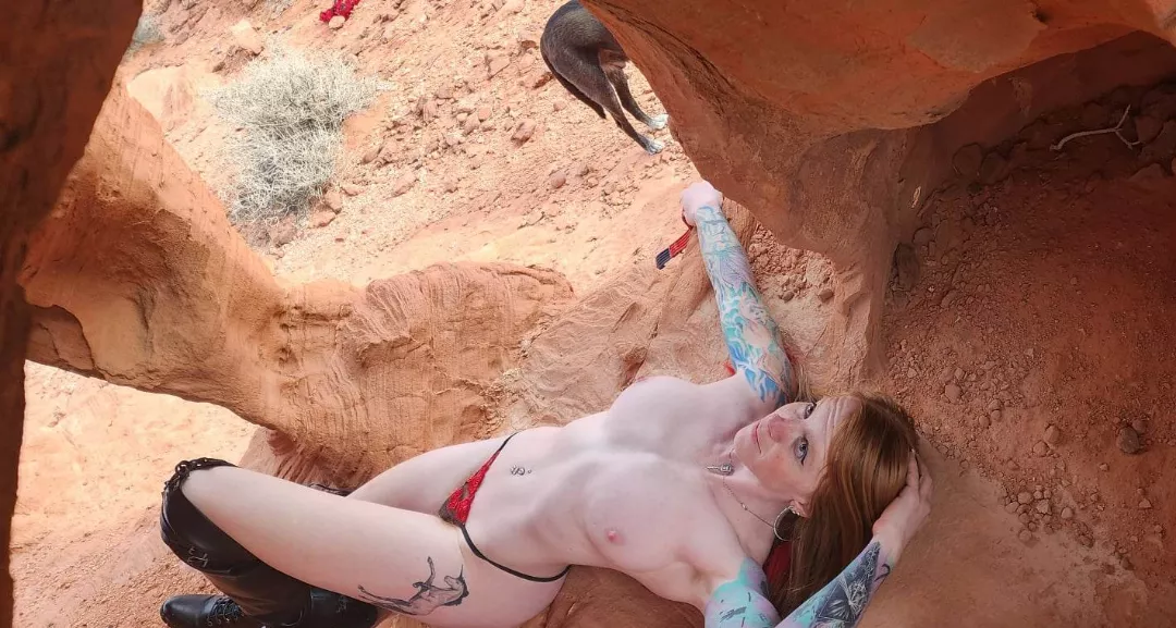 Chilling in rocks