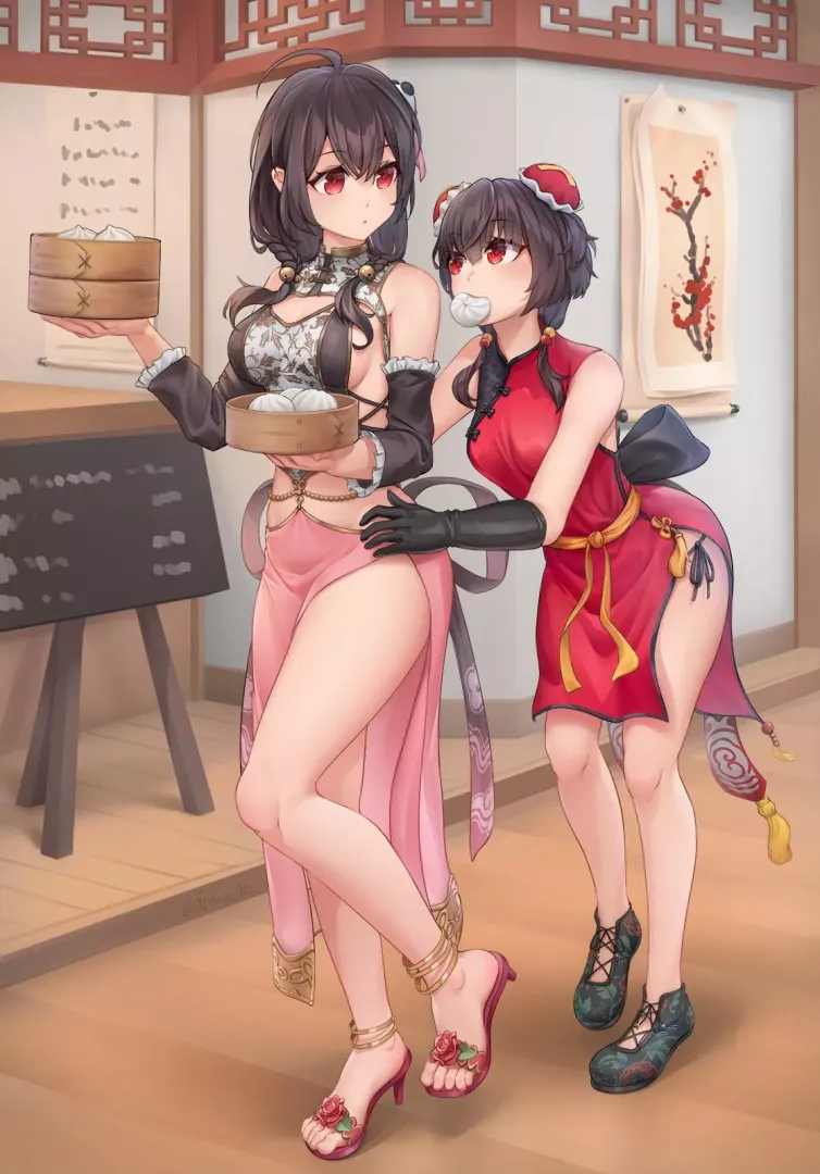 Chinese dress at work (By StormStx) [KonoSuba]