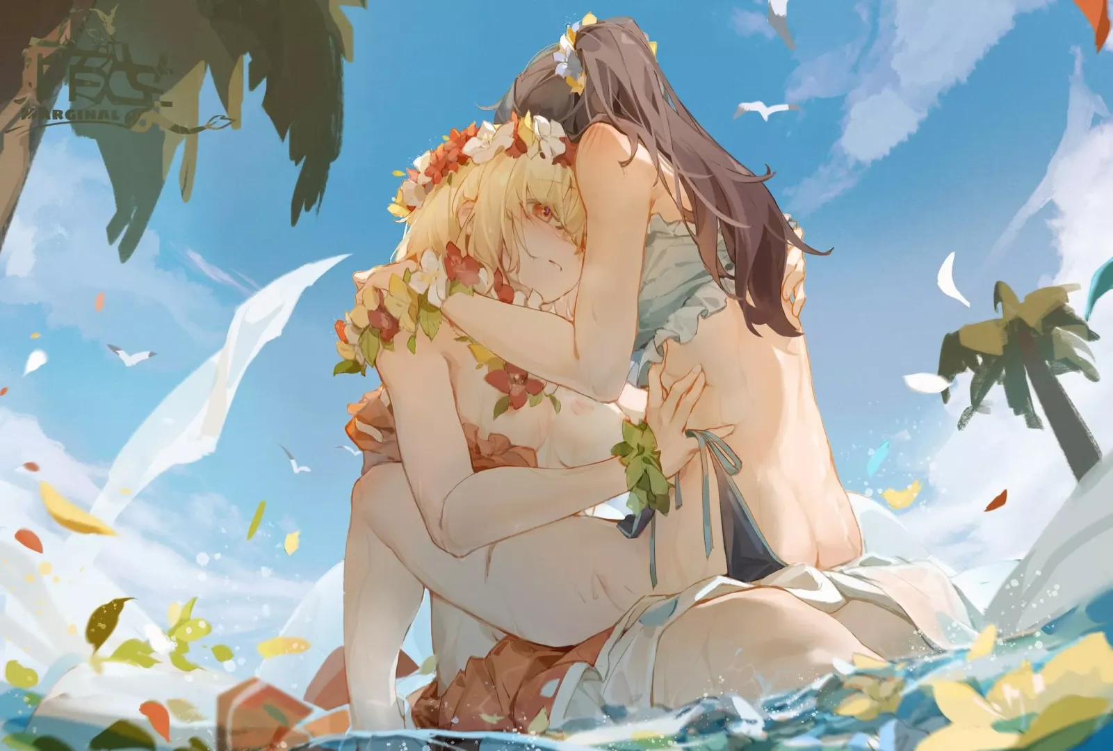 Chisato and Takina Getting Frisky on the Beach [Lycoris Recoil]
