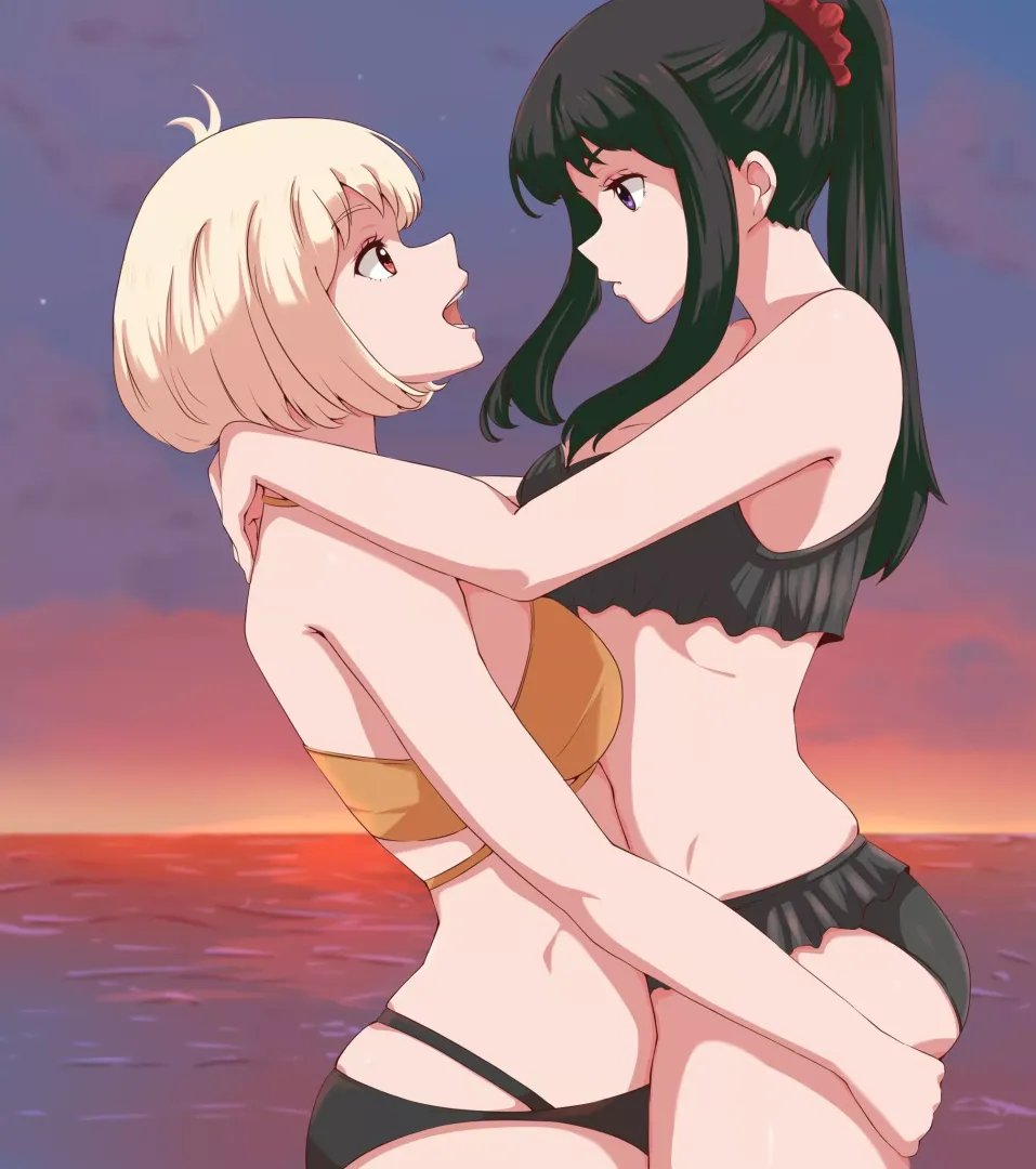 Chisato Holding Up Takina 