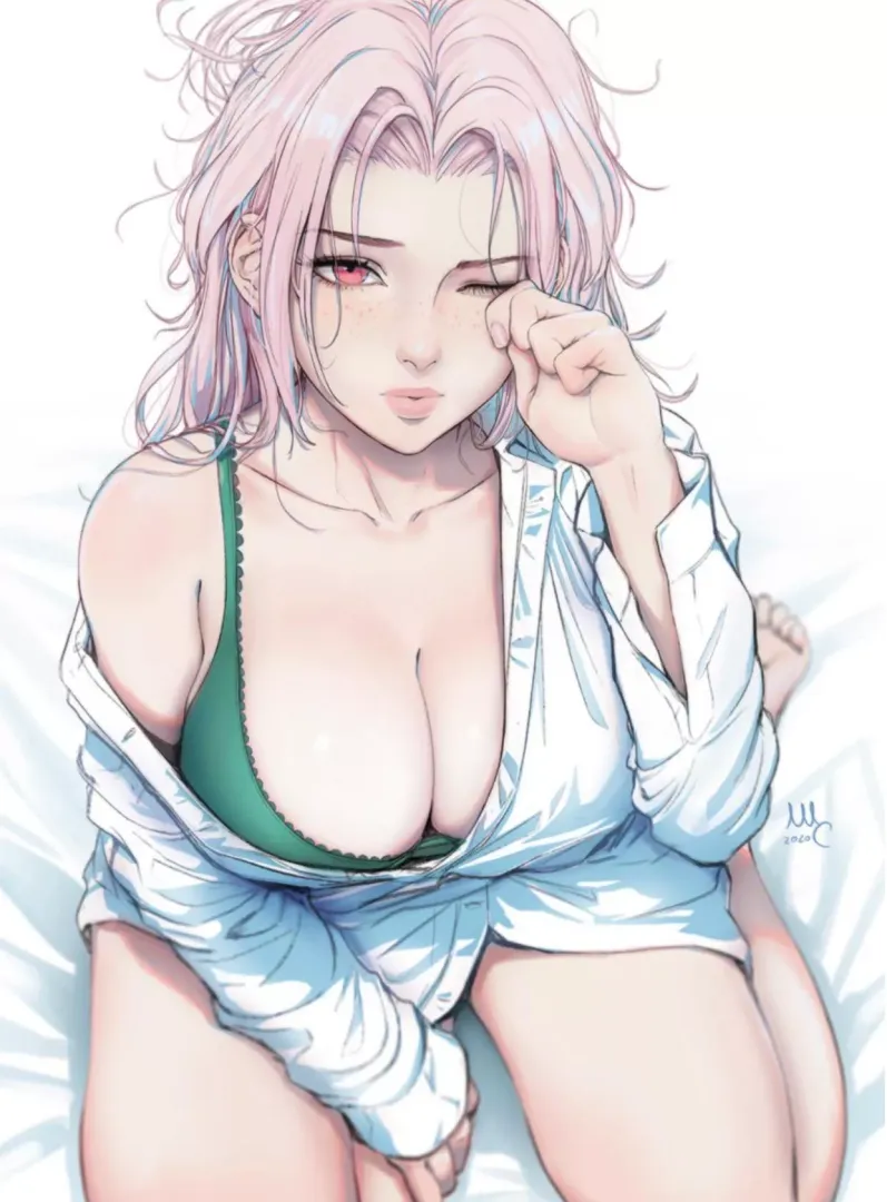 chloe the morning after, ft. oppai + thighs [Artist: @Sciamano240]