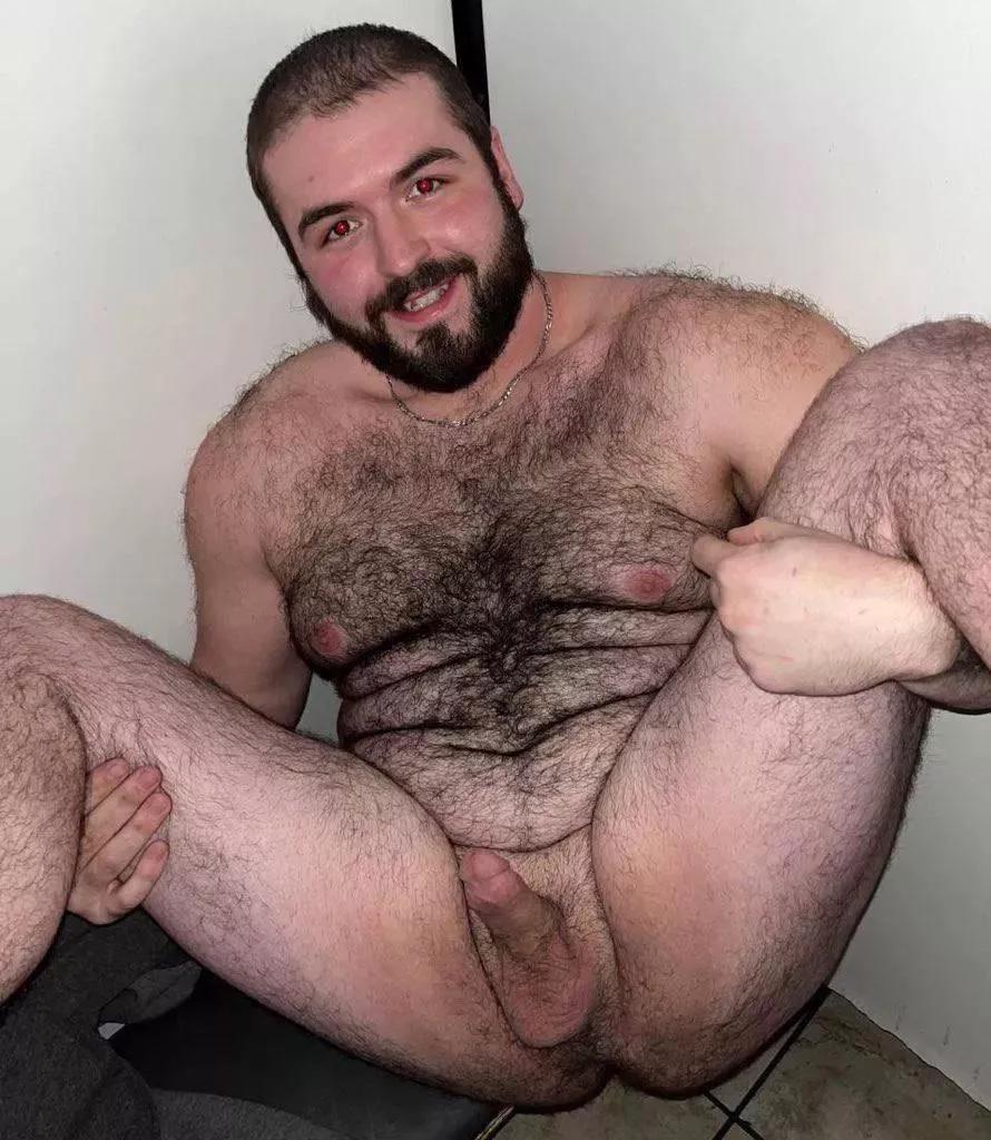 Chubby boy (me) with a small hard cock