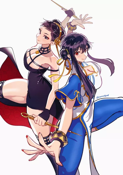 Chun-Li looks so amazing in this black outfit 
