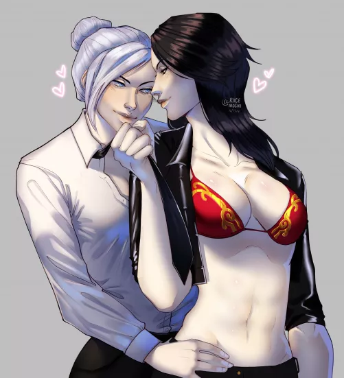 Cinder and Winter About to Have Some Fun [@riicemochii]