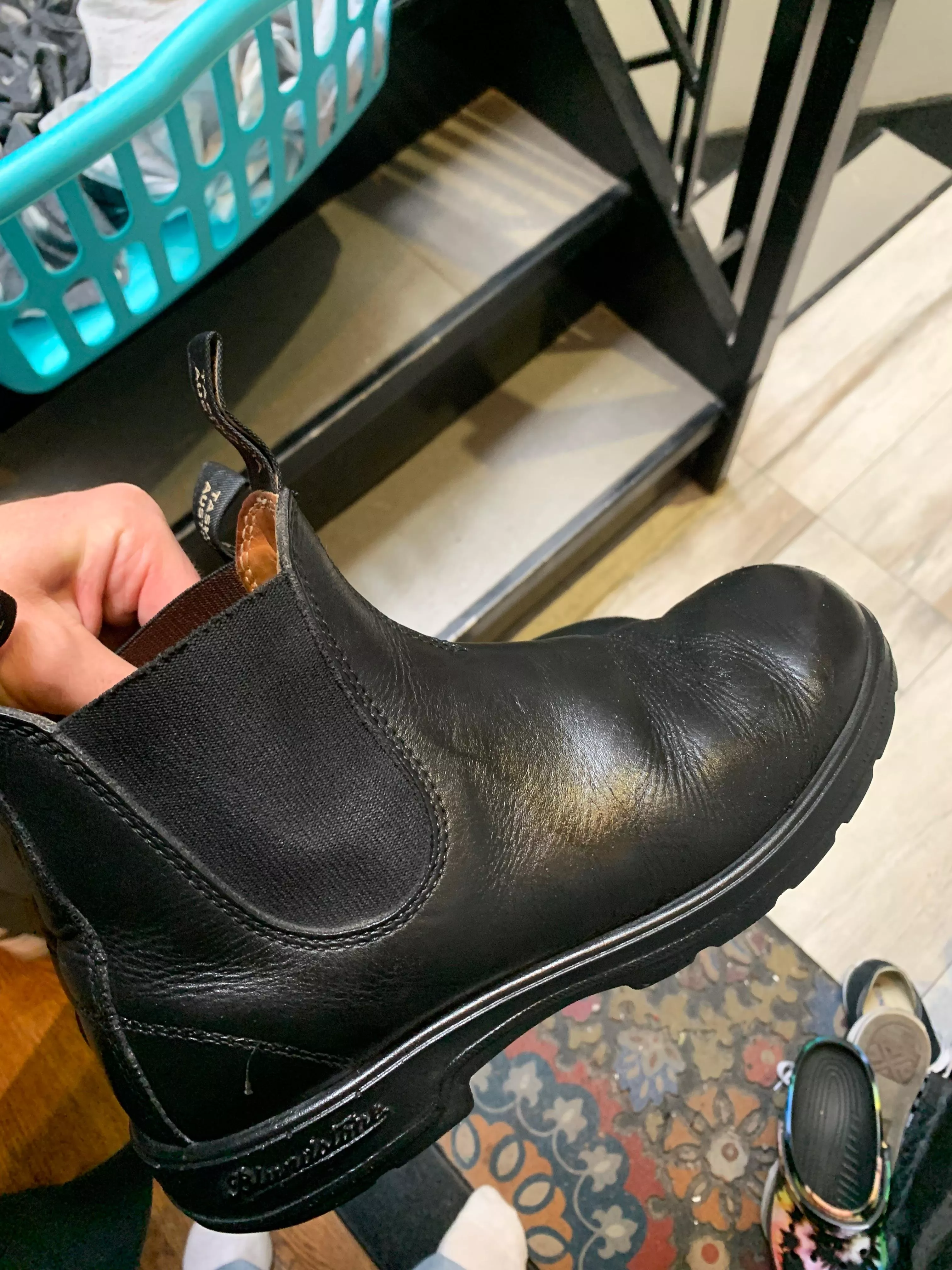 Cobbler said he painted my blundstones- I hate the shiny look. Will this wear off or should I treat it with something?