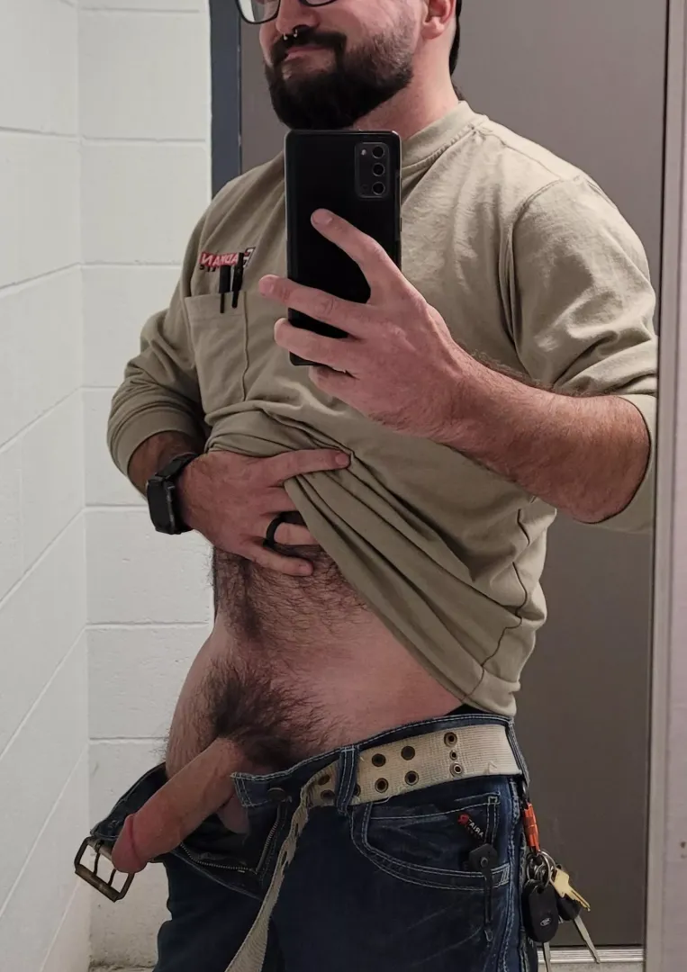 cock out at work 😏