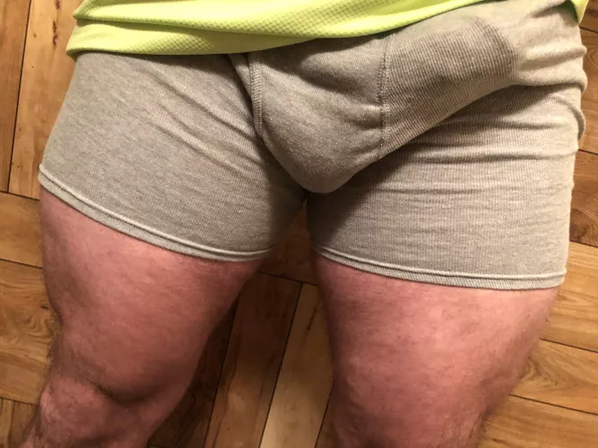 Cock outline and thighs