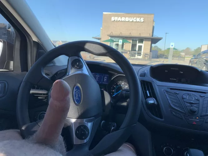 Coffee ✅ clothes off ✅ time to drive