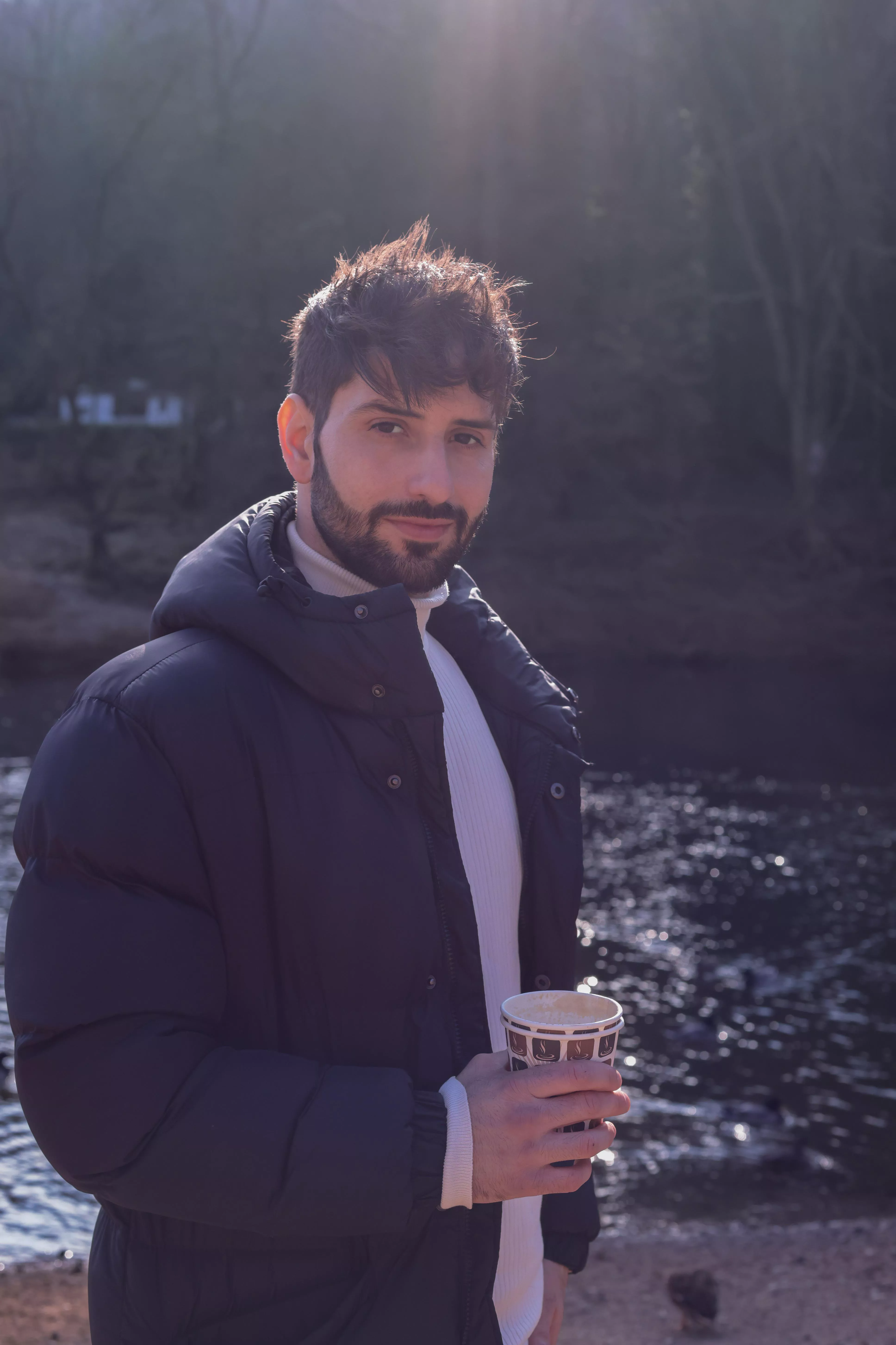 Coffee date by the river