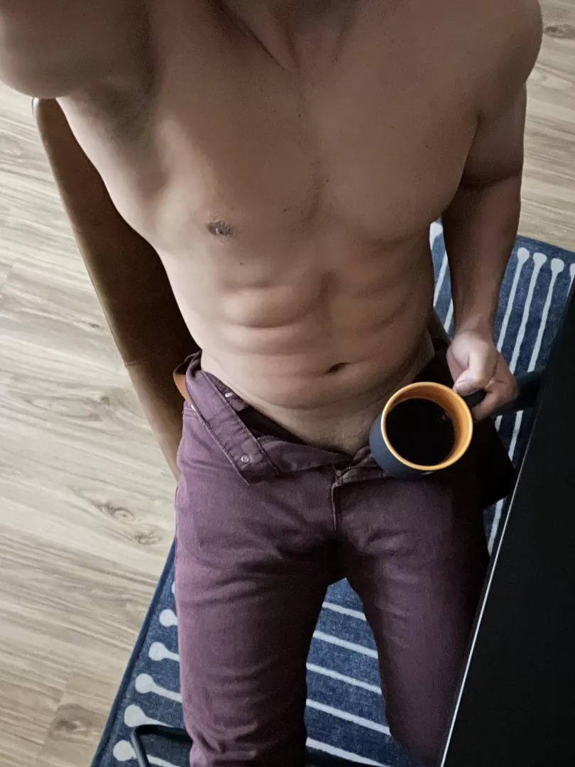 Coffee, me, or me?? I know tough choices huh? Coffee is probably the safe bet.
