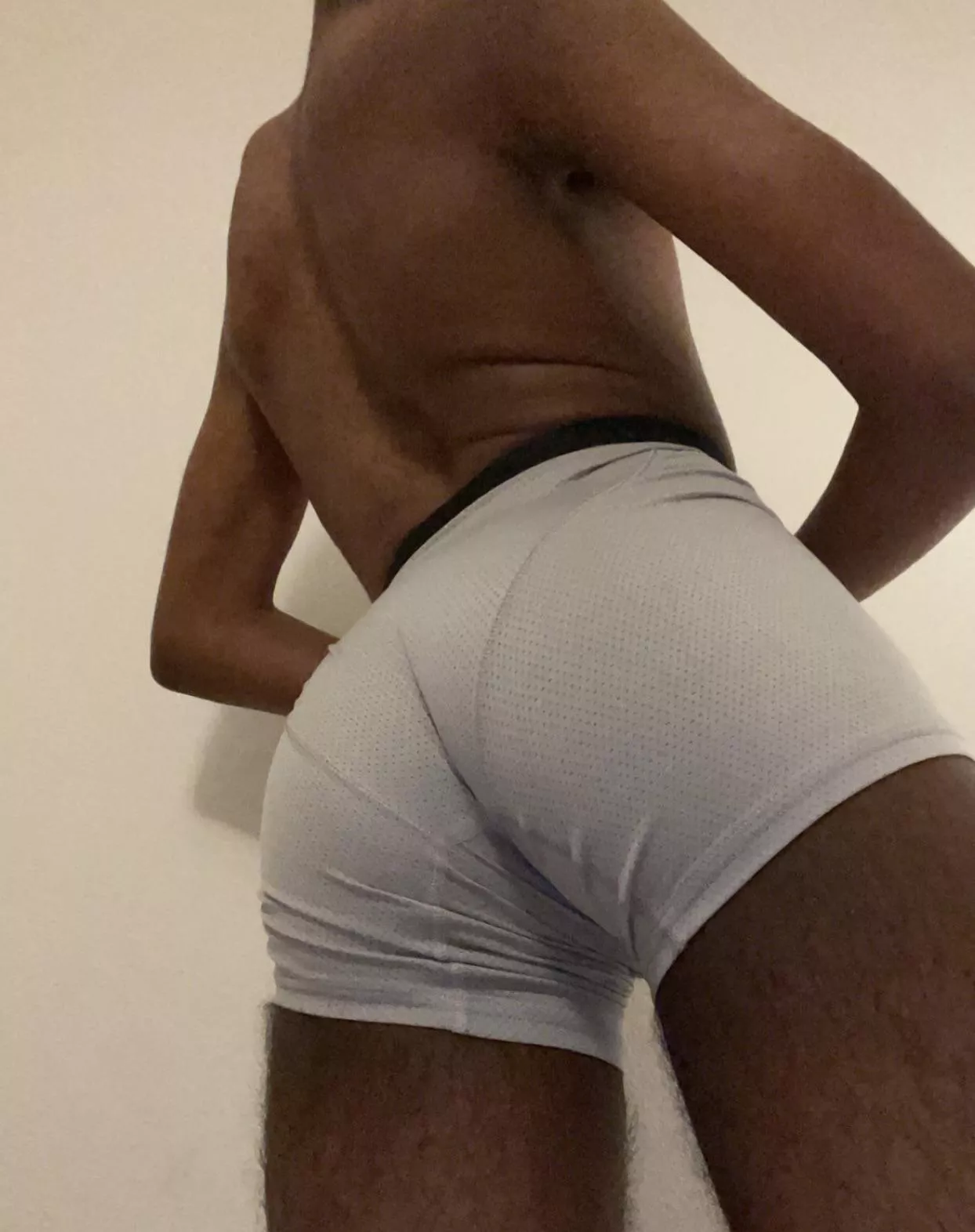 Come peel of this tight underwear to see the forrest of hair under.