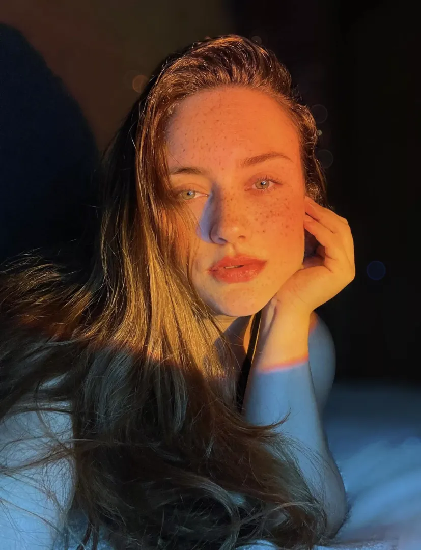 Completely naked. Can’t leave until court all my freckles