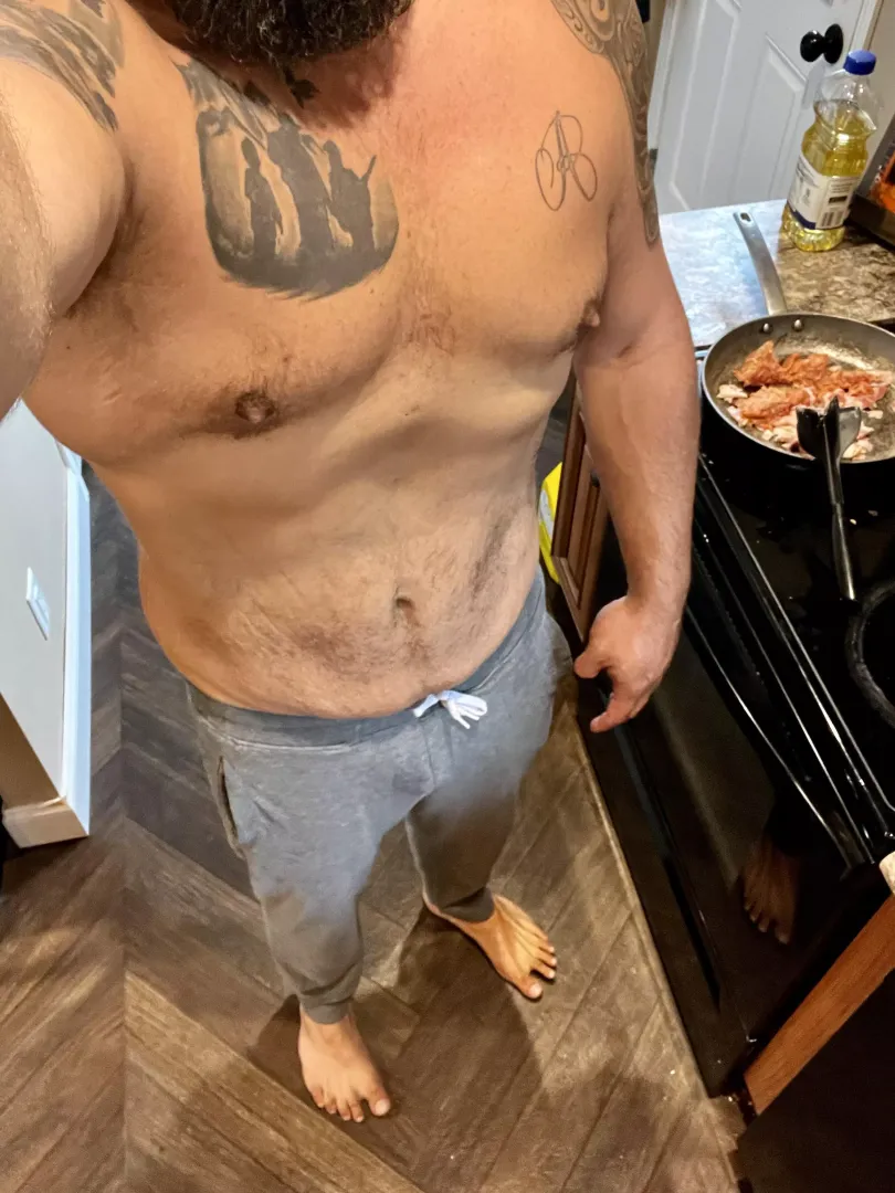 Cooking breakfast