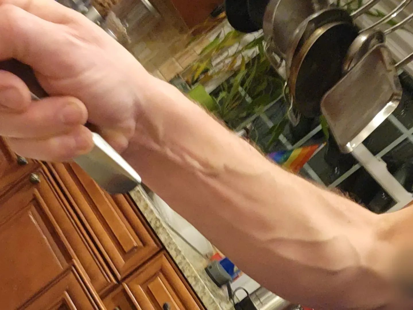 cooking dinner