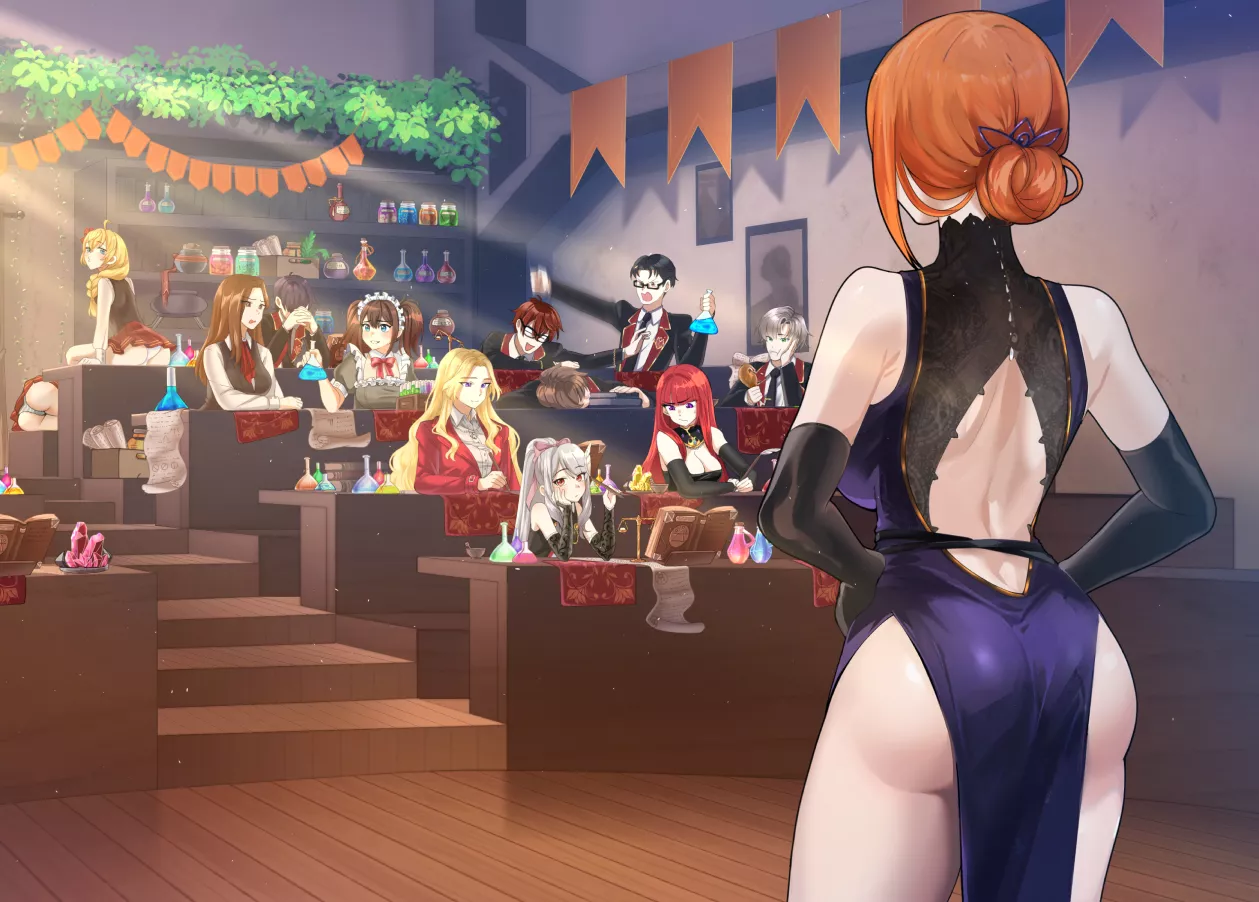 Cool booty redhead teacher [WANDERER: Broken Bed]