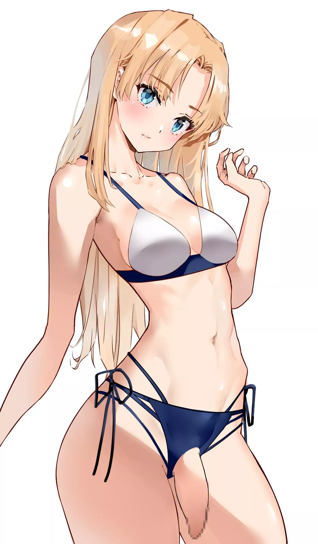 Couldn’t fit in her swimsuit