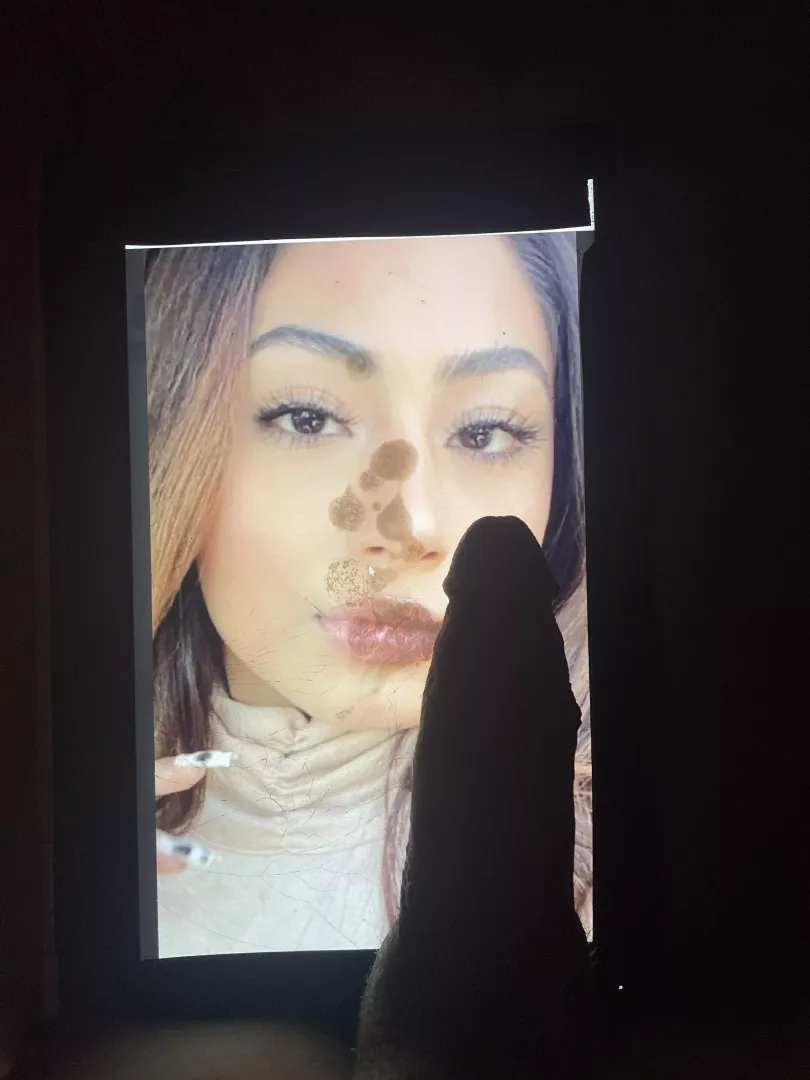 Covered her face
