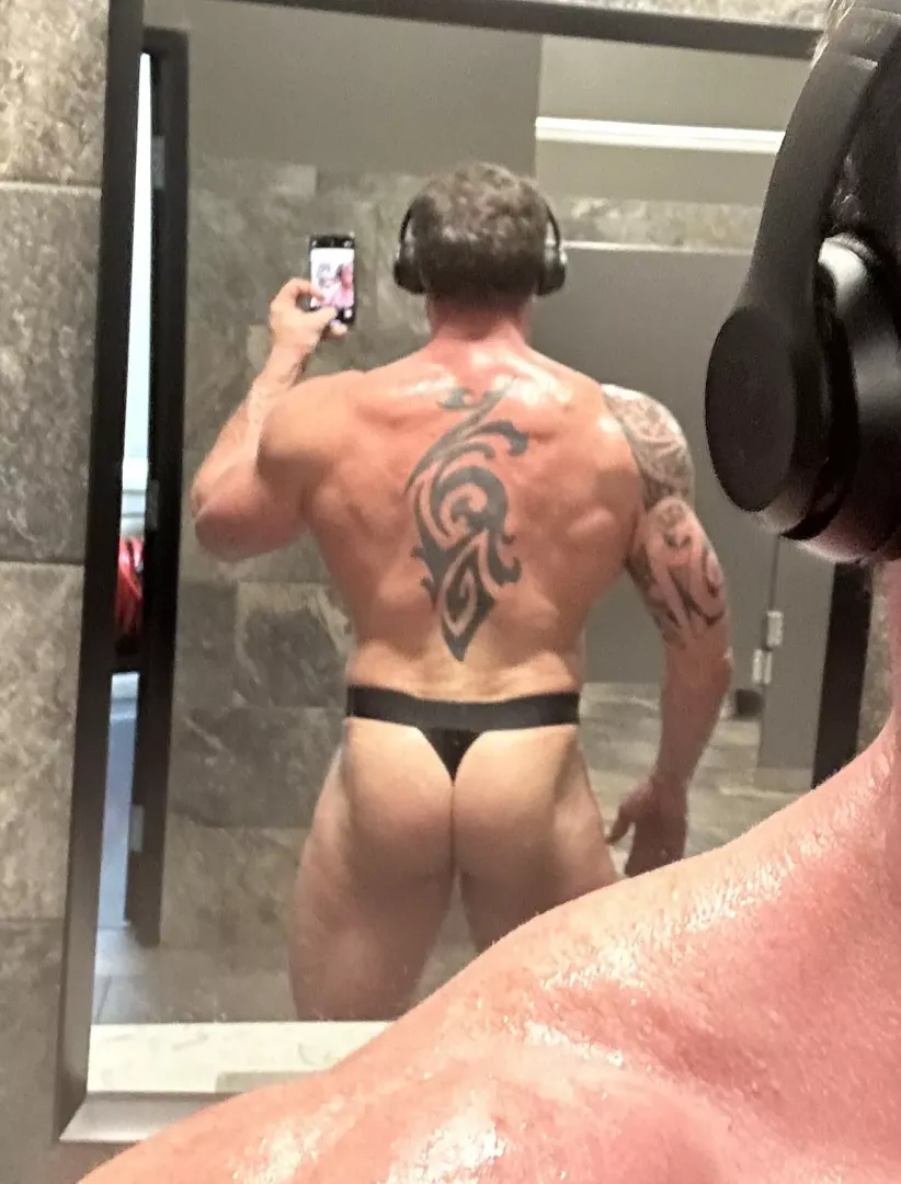 Covered in sweat