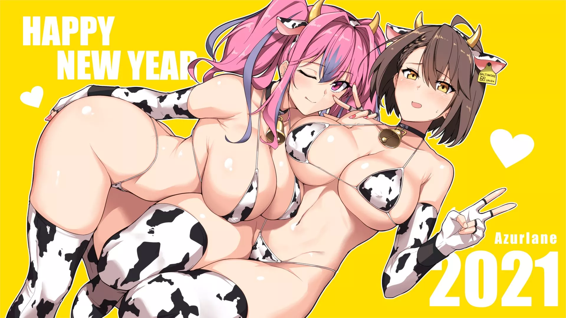 Cow bikini Bremerton and Baltimore (Halcon) [Azur Lane]
