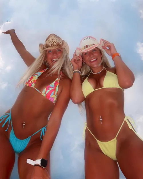 Cowgirl Hats on the Beach