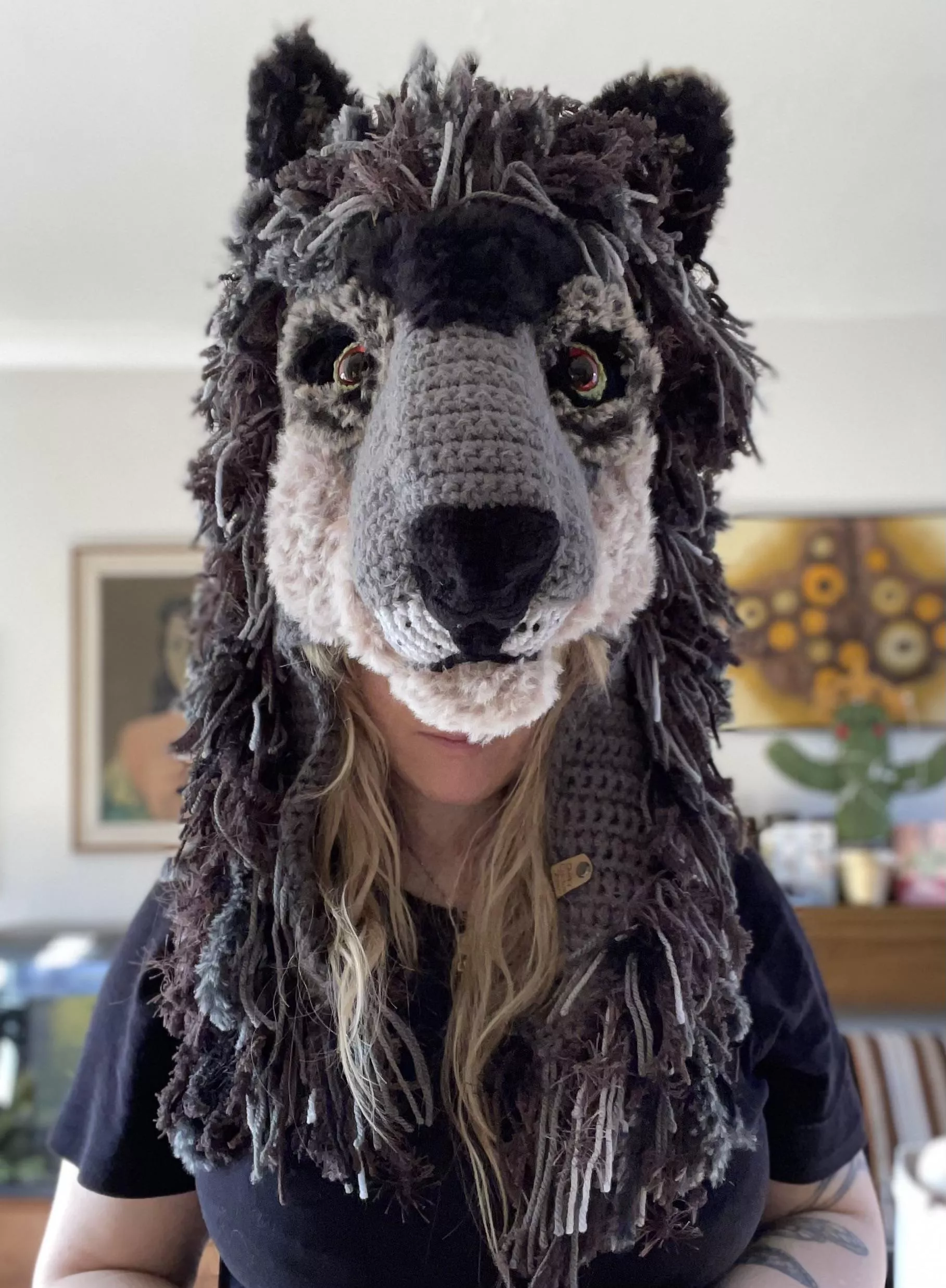 Crochet wolf hat by me 🐺🙂