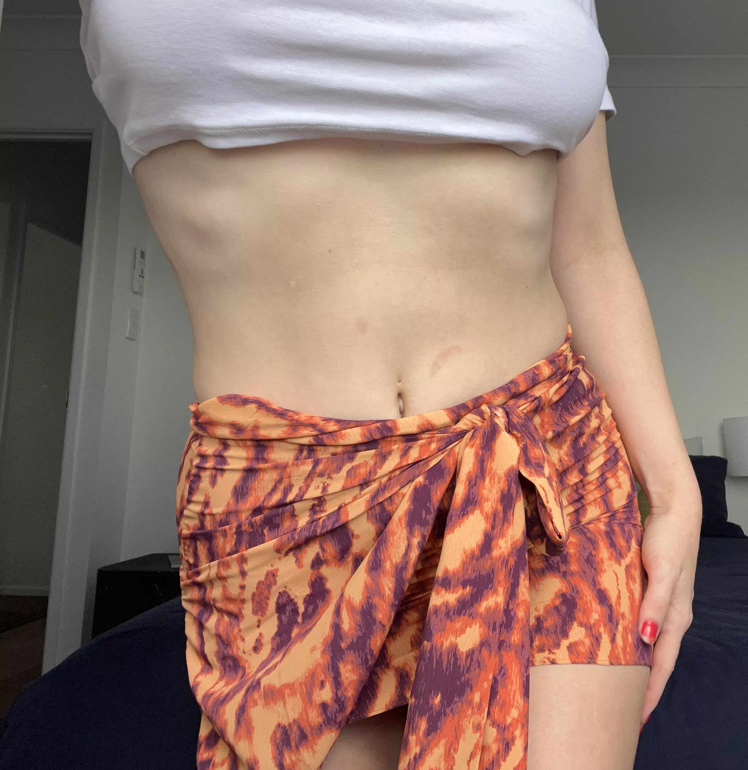 Crop tops show them off nicely