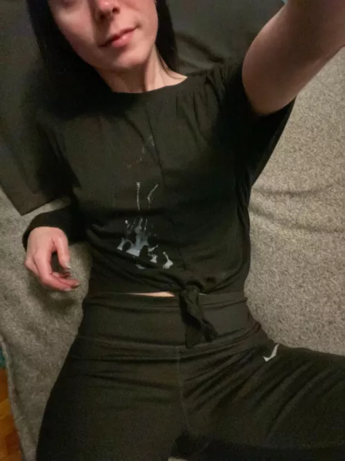 Cum against black always looks nice