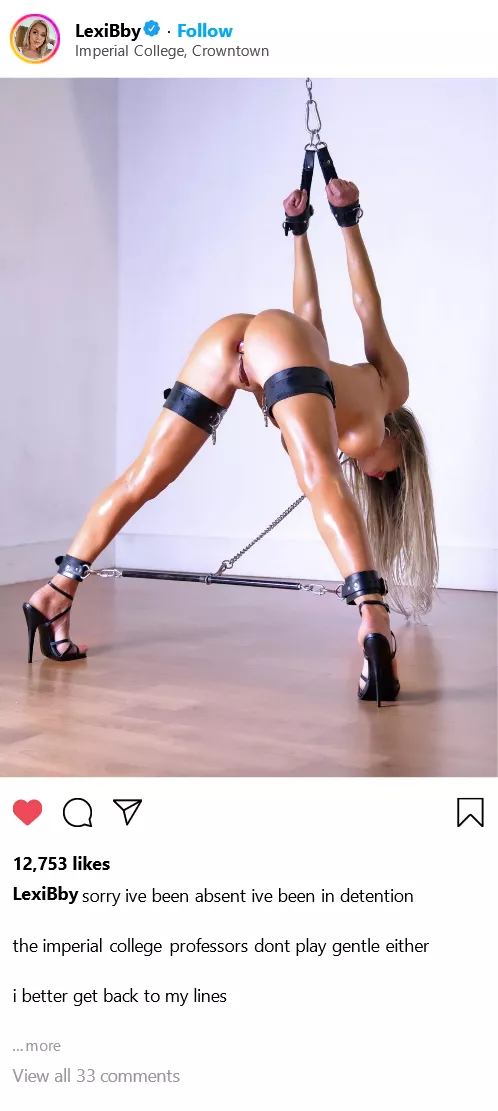 (Cuntagram) - @LexiBby - Detention has kept me busy