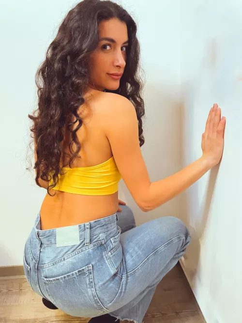 Curls and jeans