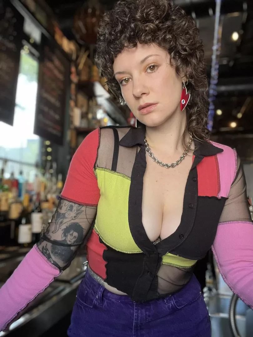 Curly mullet