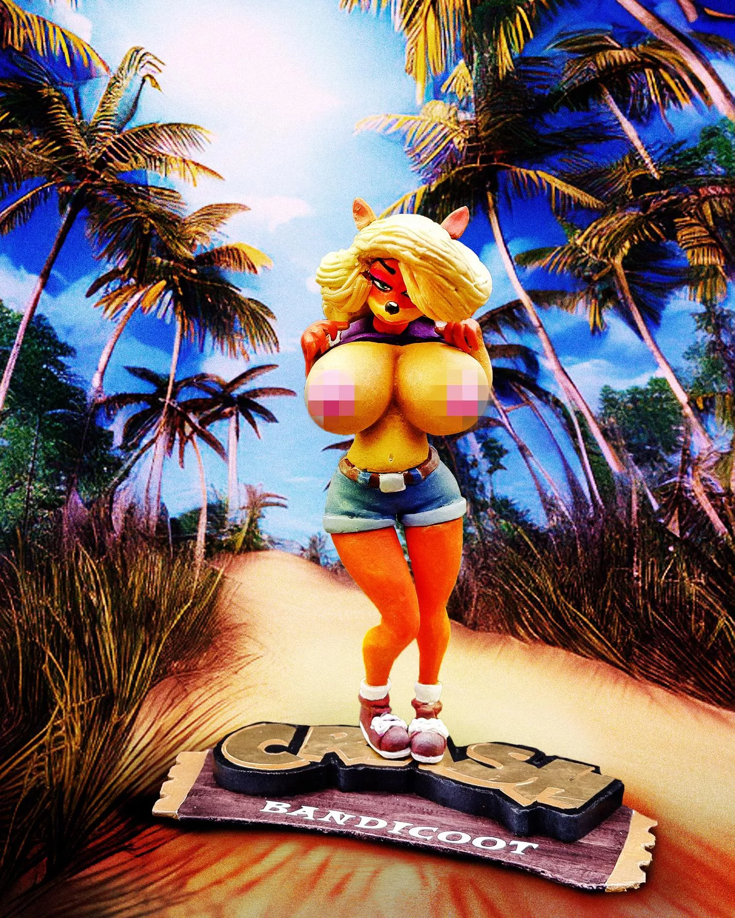 Custom statue Tawna 18+ version (Bandicoot), by Me