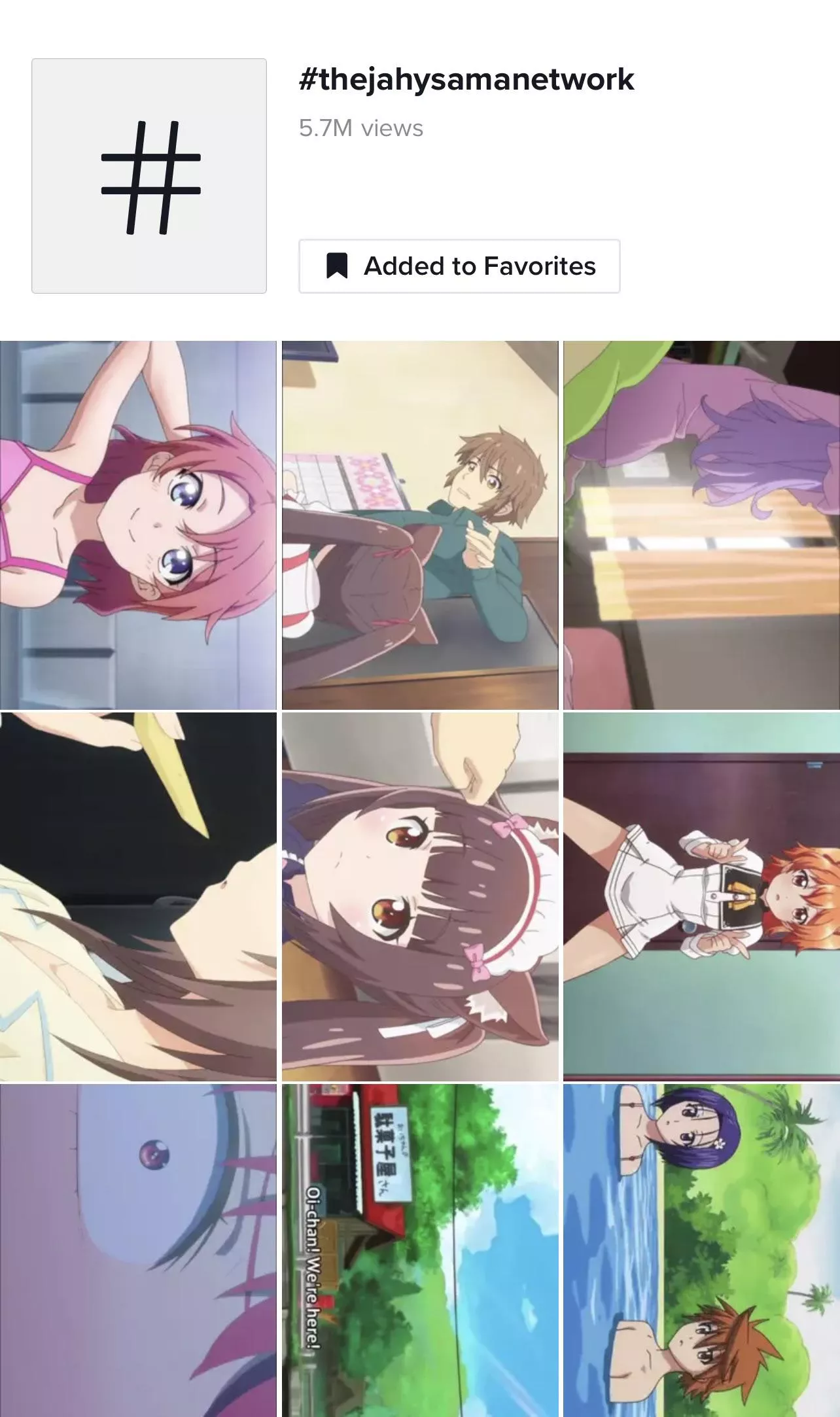 Cute anime hashtag