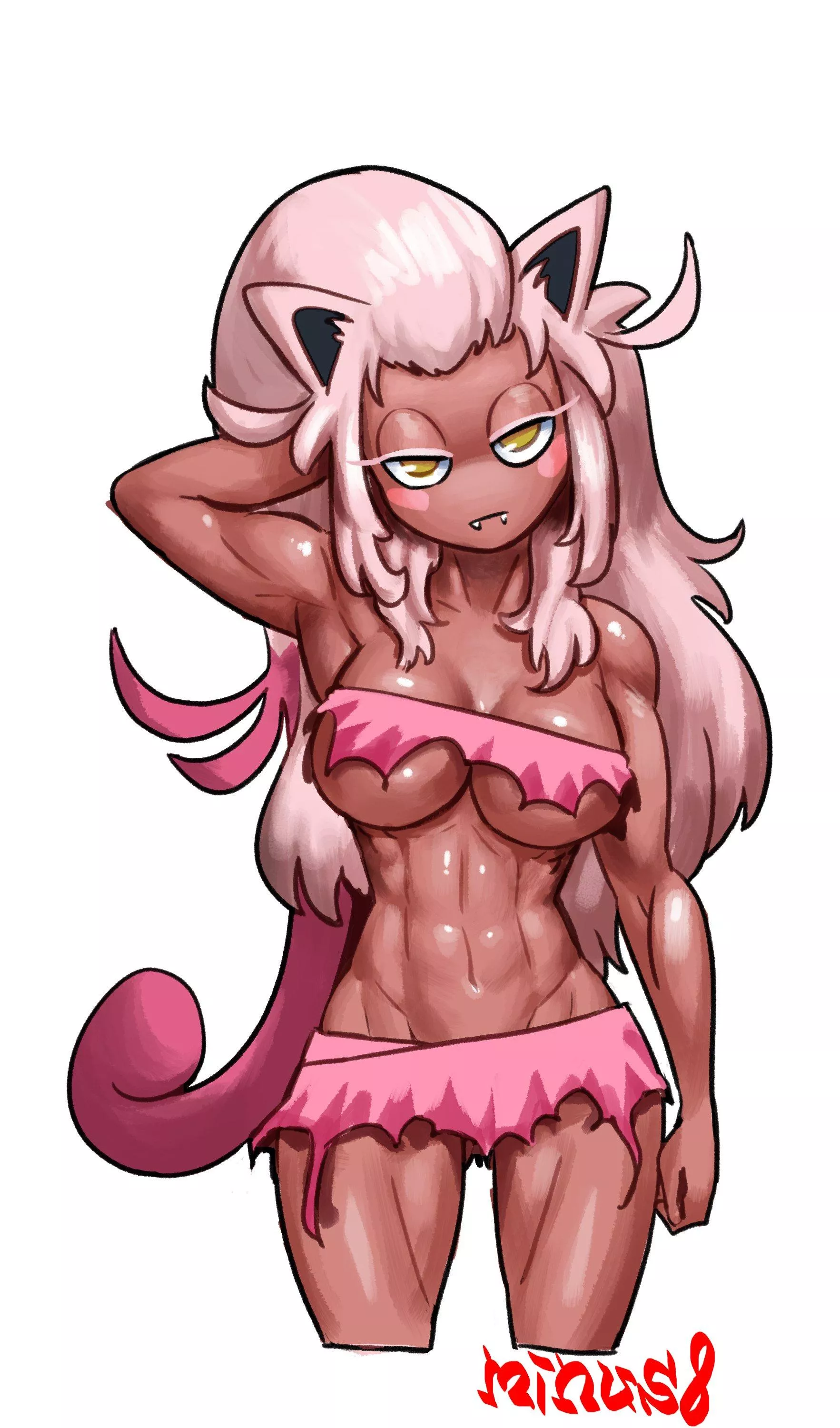 Cute Cat Girl (@minuspal)