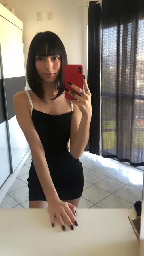 Cute girl in a cute dress