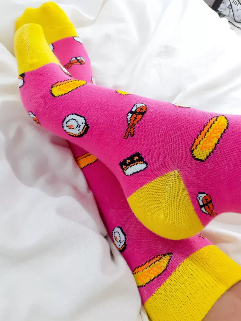 Cute in pink socks