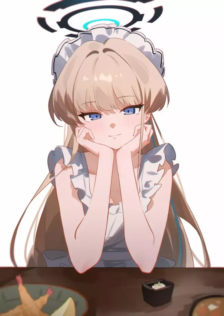 Cute perky waifu