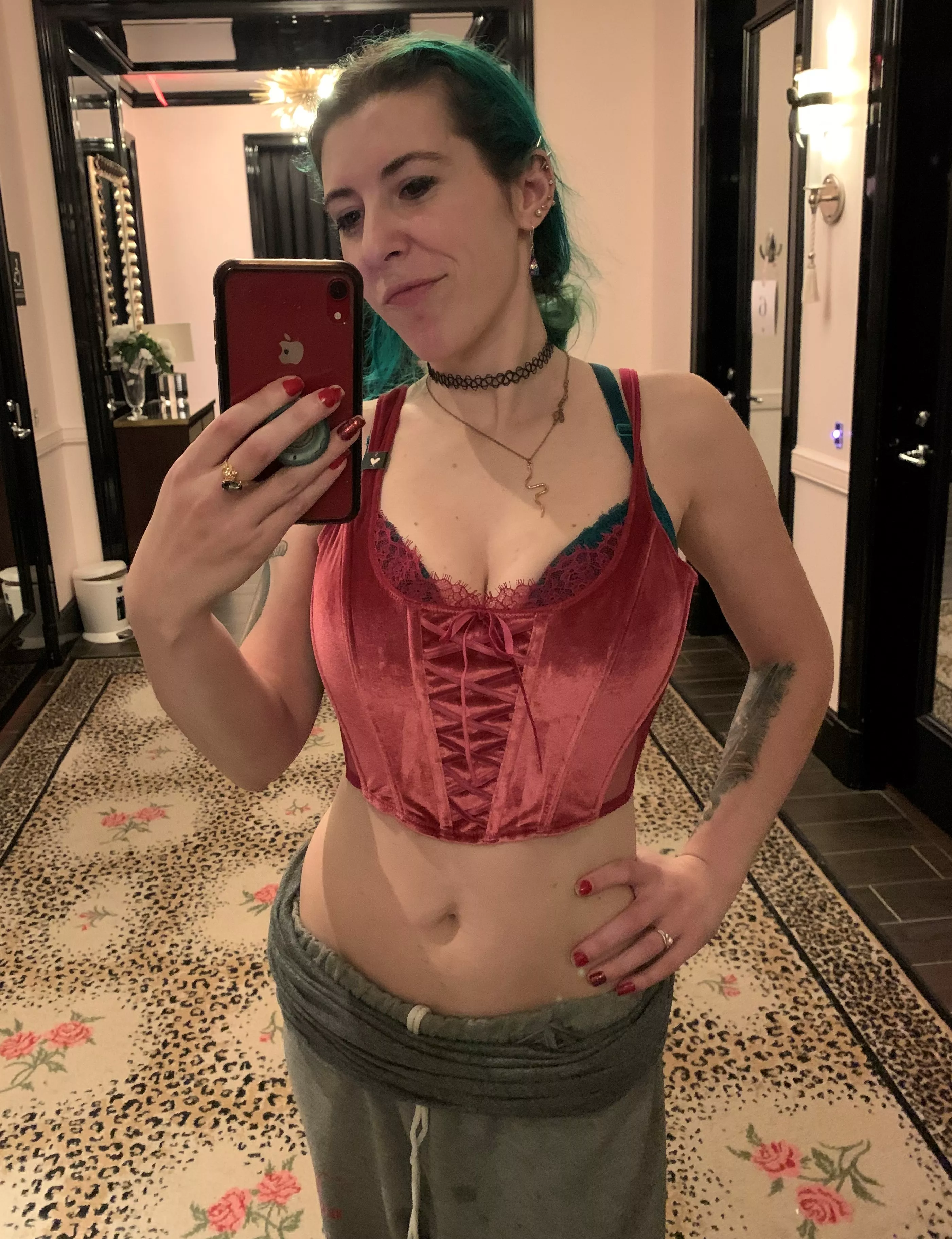 Cute velvet corset