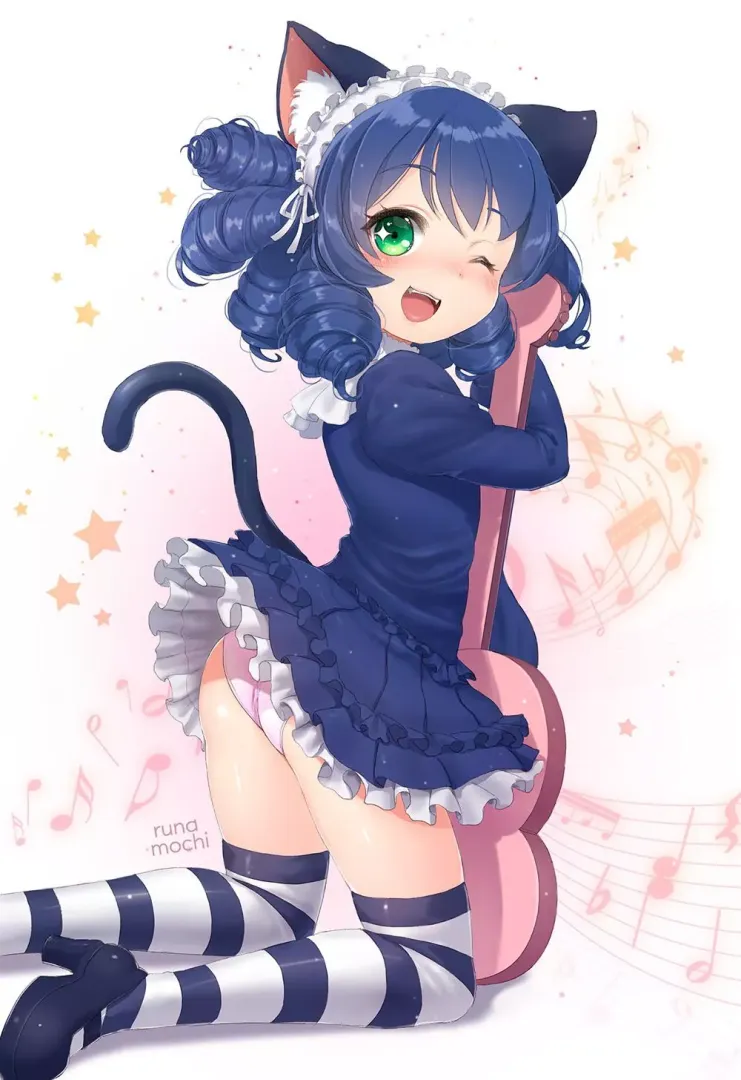 Cyan and her guitar [Show by Rock]