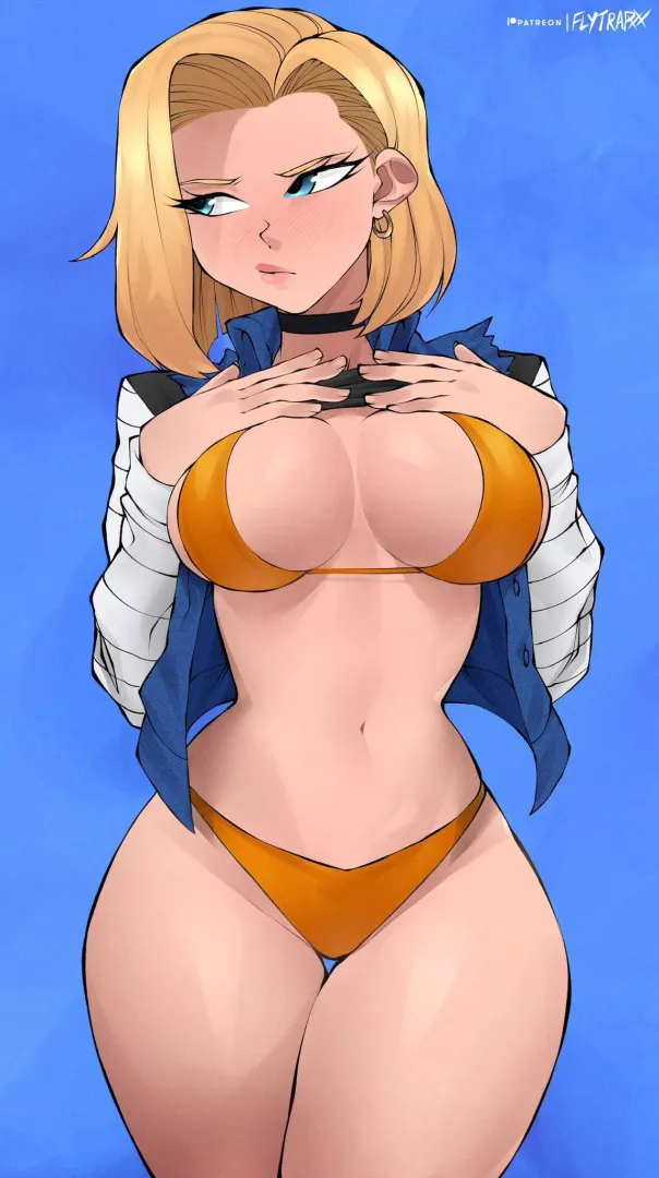 Cyborg 18 stripping (Flytrapxx) [Dragon Ball]