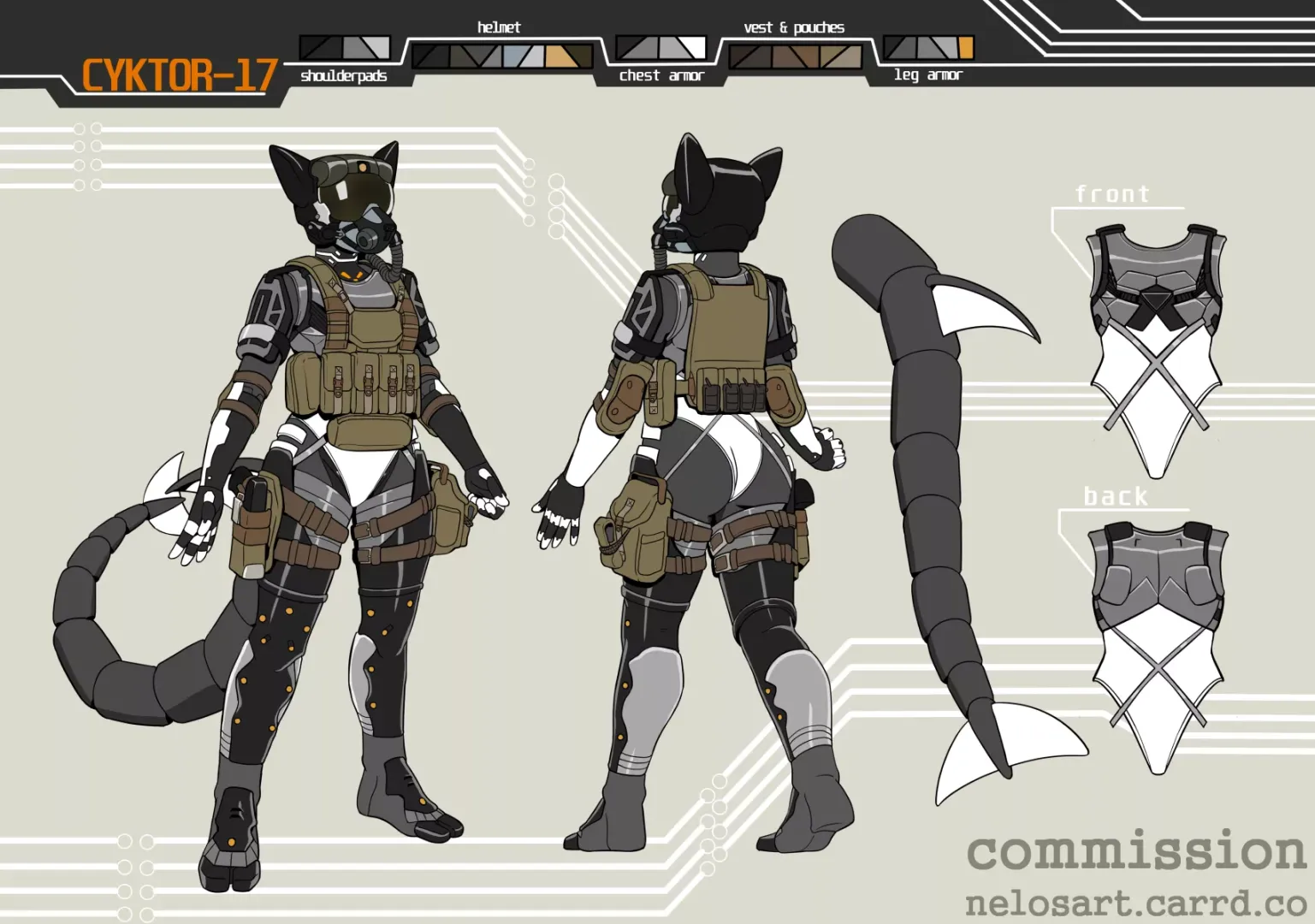 Cyktor with armor (art by me)