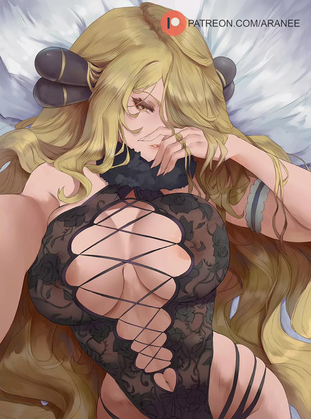Cynthia Lingerie Beauty (Araneesama) [Pokemon]