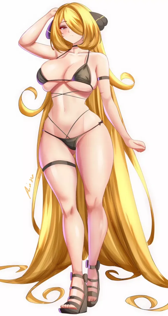 Cynthia's curvy thighs and long legs