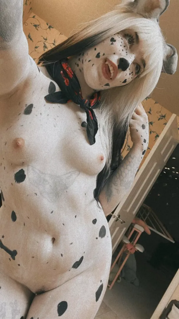 Dalmatian body painting I did for a video 