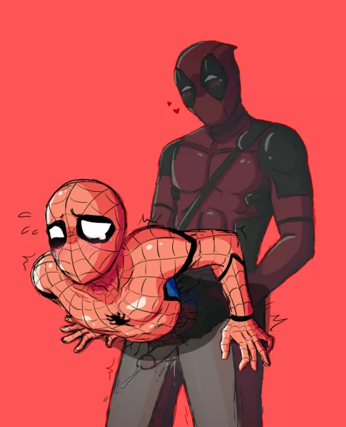 deadpool fucks spidey