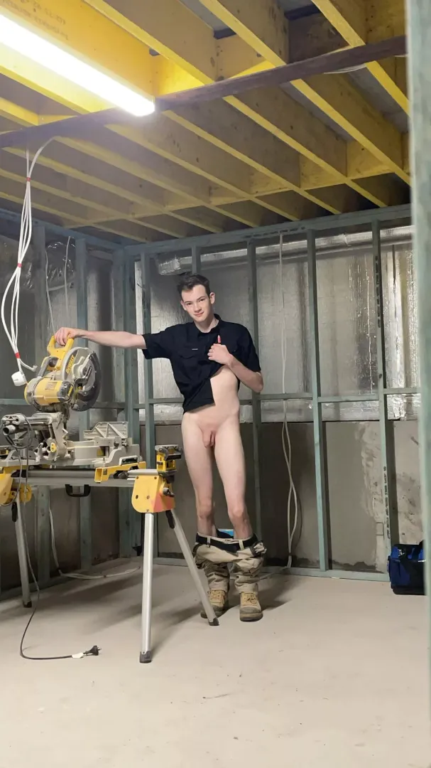 Dick out on the job