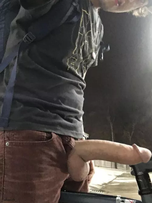 Dick stay out while bike riding