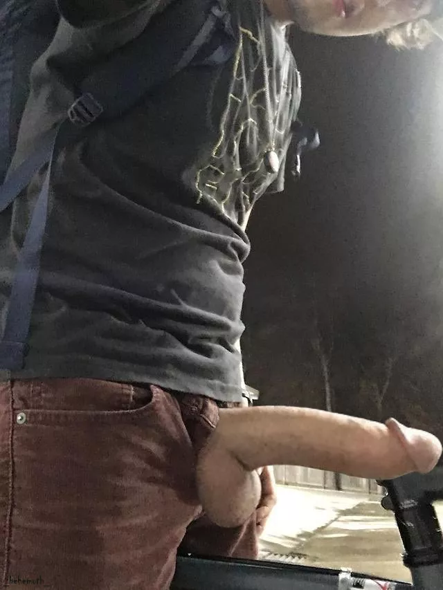 Dick stay out while bike riding