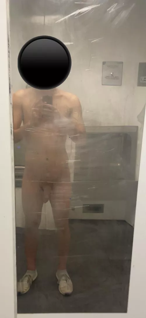 Dirty mirror at the public toilets